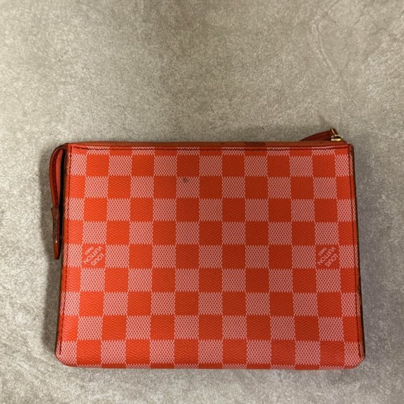 Louis Vuitton Damier Couleurs Element Clutch Piment - Picture 2 of 7